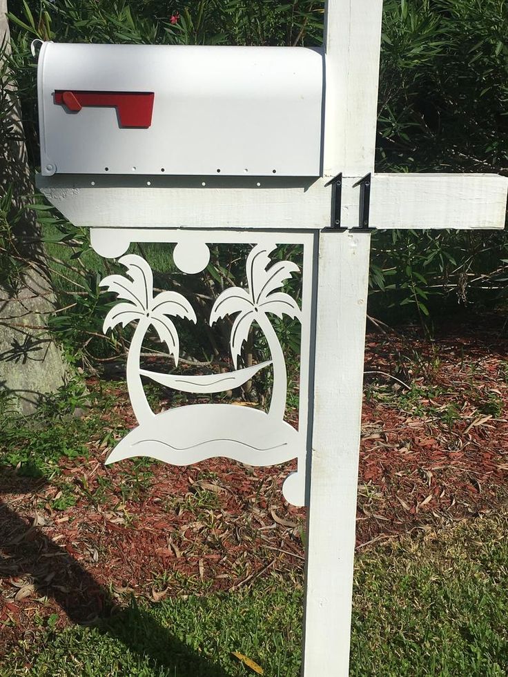 Mailbox Bracket Palm Tree Hammock, Medium 12x16 Inch, Custom Mailbox