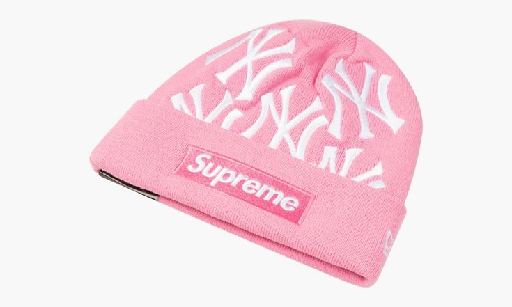 New York Yankees Box Logo Beanie オンラインストア早割 BEANIE Era New Yankees York New Supreme ニットキャップ/ビーニー