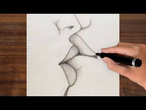 How To Draw A Kissing Lips , Easy Drawing Tutorial ! Drawing For ...