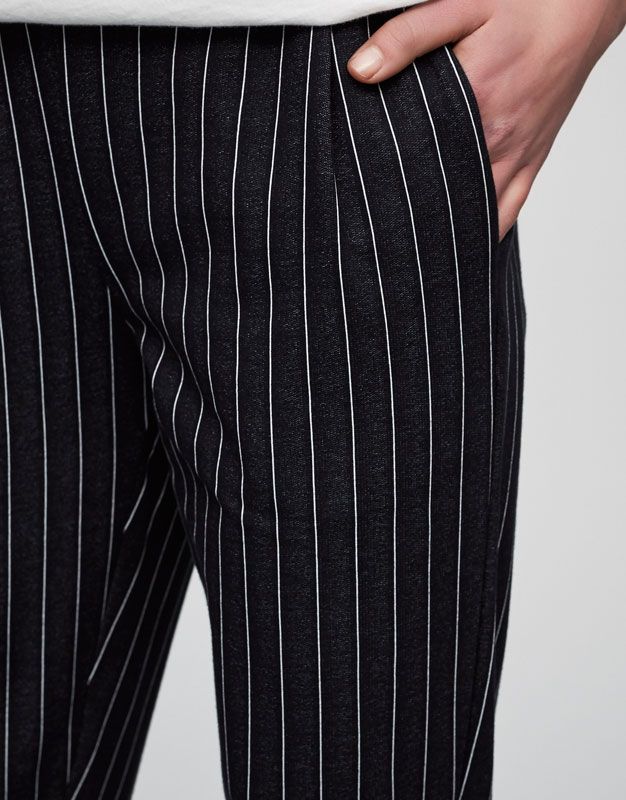 Broek met krijtstreep - Broeken - Kleding - Dames - PULL