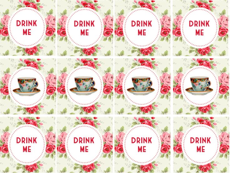tea party place cards printable