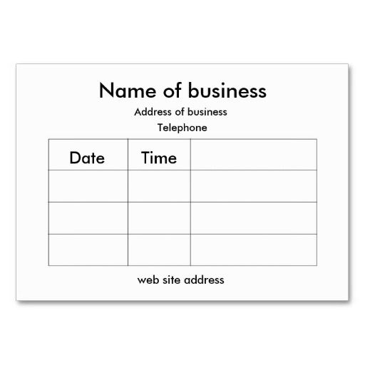 The 293 best Appointment Business Card Templates images on Pinterest