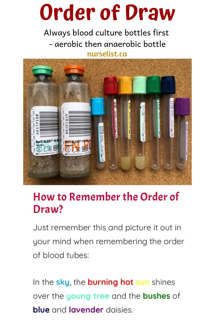 blood culture test order of draw