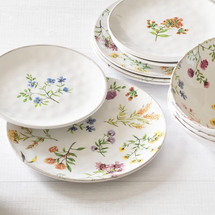 Better Homes Gardens Outdoor Melamine Wildflowers Dinnerware Set 12 Piece Service For 4 Com Aparelhos De Jantar Utensílios Melamine Wildflowers Dinnerware, Better Homes And Gardens Dinnerware Patterns Free