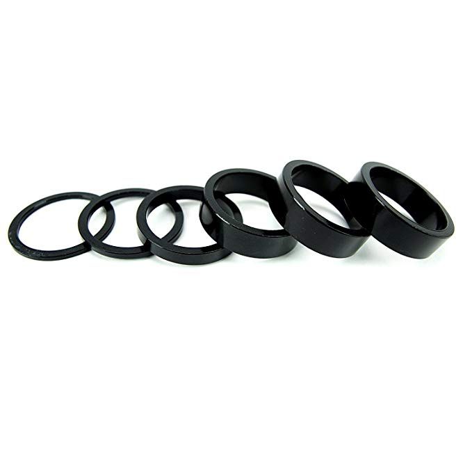 Aluminum Headset Stem Spacer Kit 10mm 1/" Silver