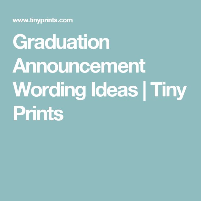 wording for graduation announcement