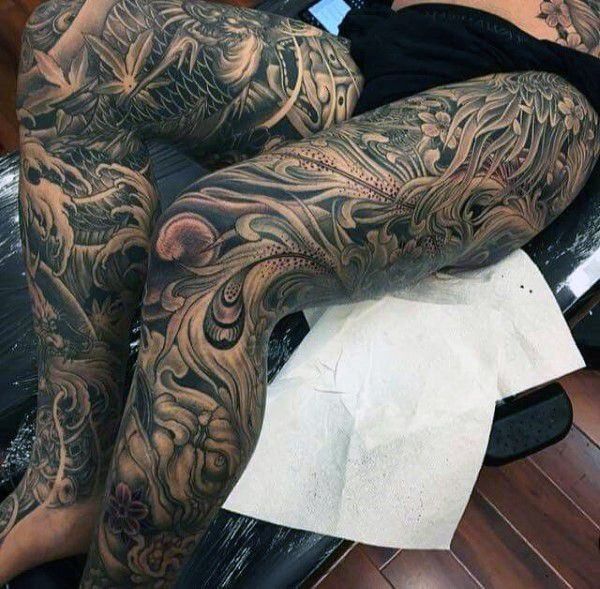 Boa Tarde Leg Sleeve Tattoo Tattoos Leg Tattoos