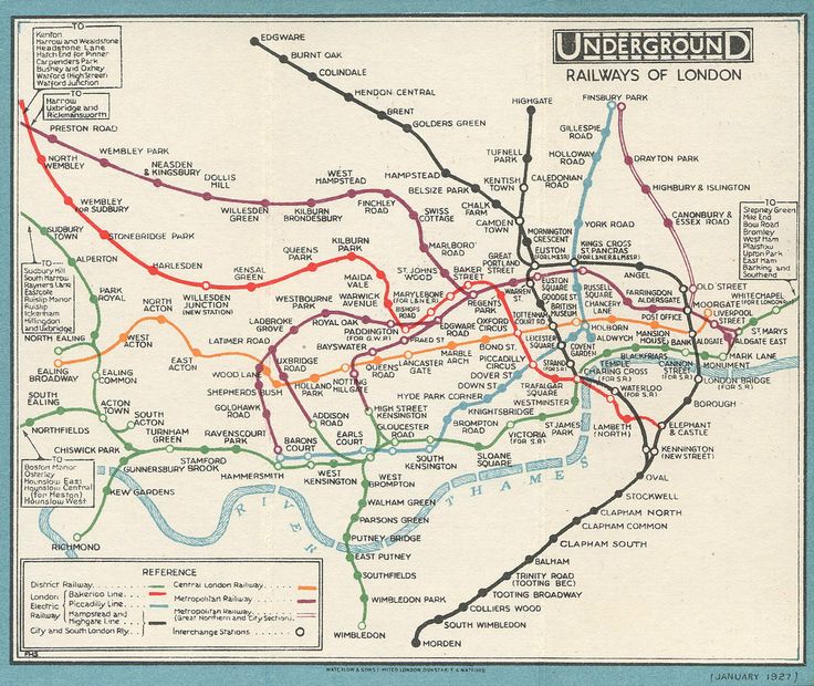 old london tube map