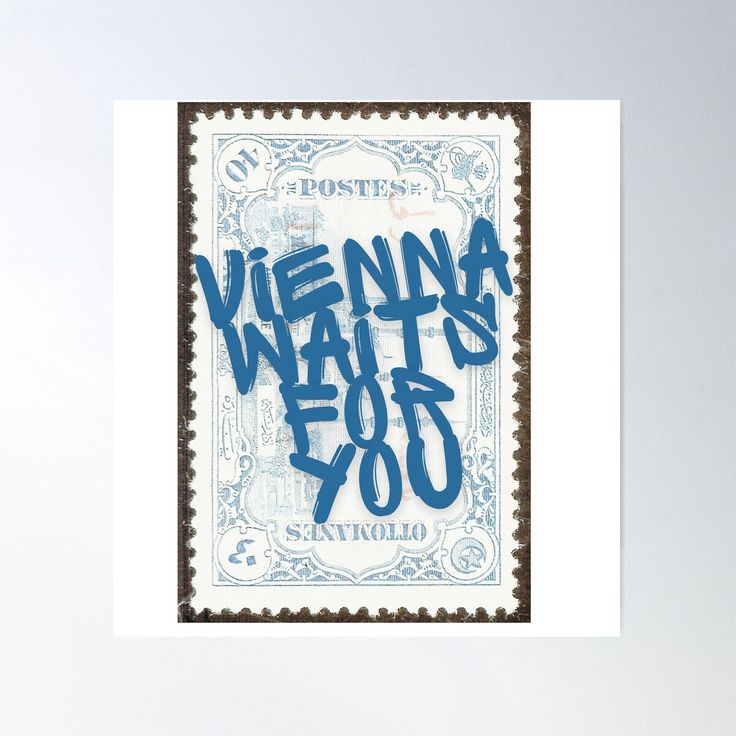 What Does Vienna Waits For You Mean "Vienna Waits for You Billy Joel Lyrics Stamp Sticker" Poster for Sale