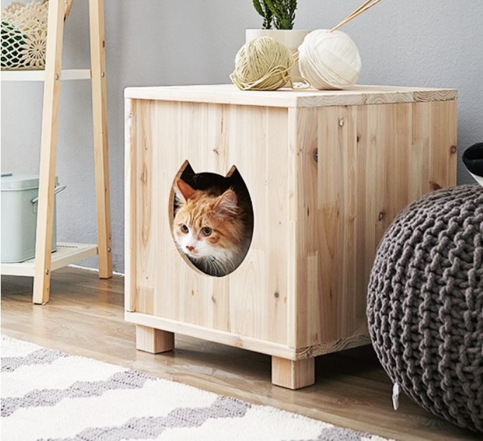 Wooden Cat House Pet Furniture Kitty S Home Condo Anese Cedar Wooden Cat House Pet Furniture Kitty S Home Condo Anese Cedar Tree Tailwaggerz Ideas Diy