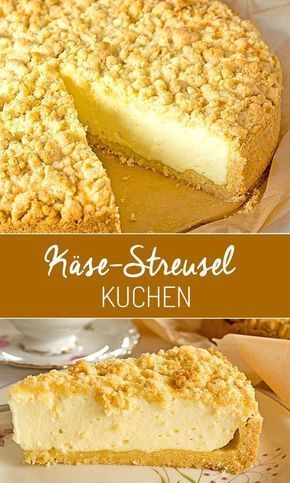 Käsekuchen mit Streuseln Super****(200g Zucker im Quark,Zitronensaft,Rum,Tongab...