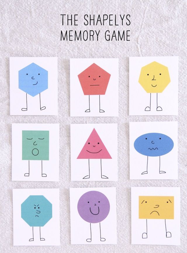The Shapelys Memory Game Memory Games For Kids Games For Kids