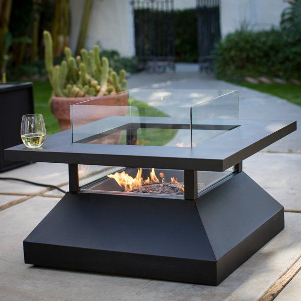 Belham Living Kiel 34 in. Gas Fire Pit Table | Gas fire pit table, Fire pit table, Fire table