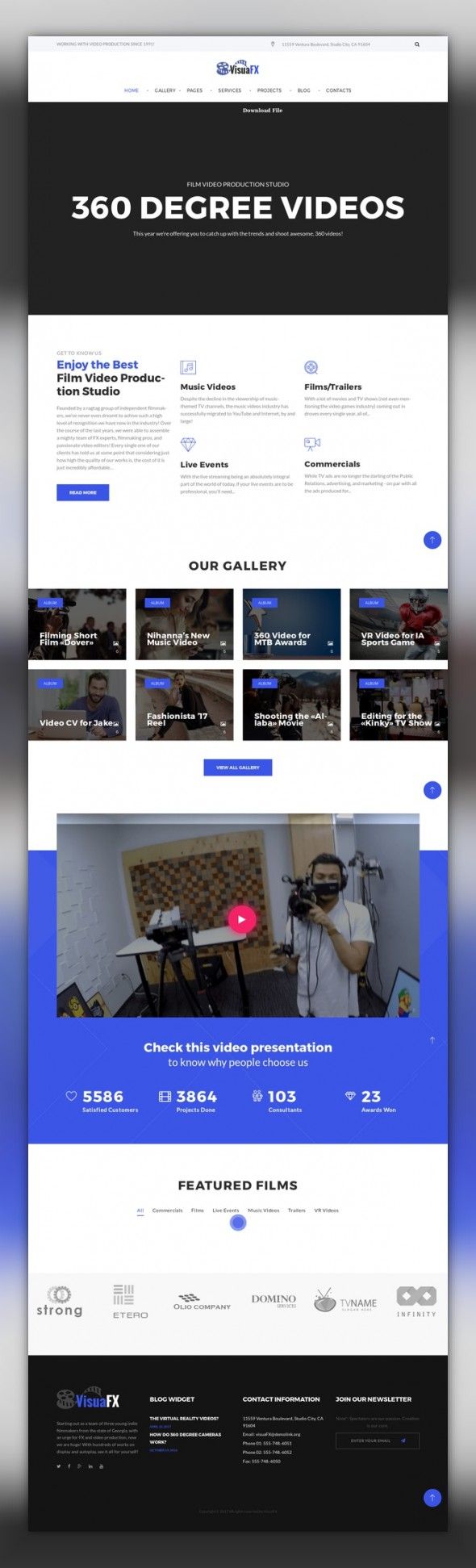 video production website templates