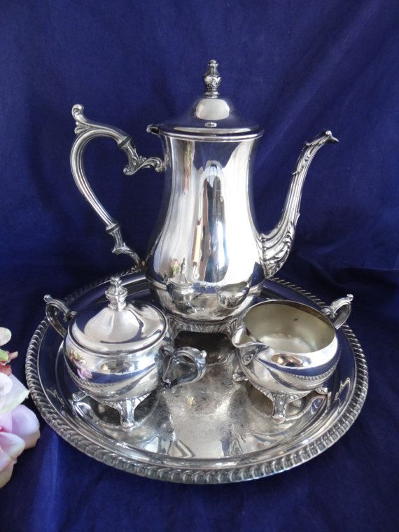 Elegant Silver-Plate Coffee Set