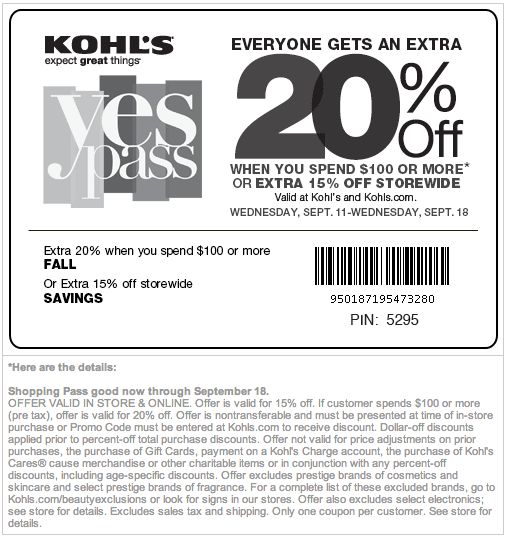 Kohl's 1520 off Printable Coupon Kohls coupons, Kohls printable Kohl's 1520 off Printable Coupon Kohls coupons, Kohls printable