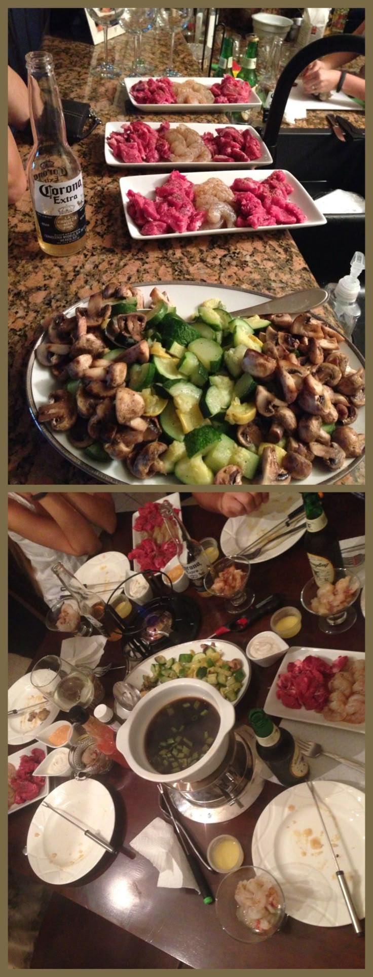 Fondue Dinner Party Ideas Part - 32: Fondu! Steak, Shrimp, Lobster, Veggies Homemade Sauces And Cooking Oils!: · Meat Fondue RecipesBeef RecipesFondue PartyCooking ...