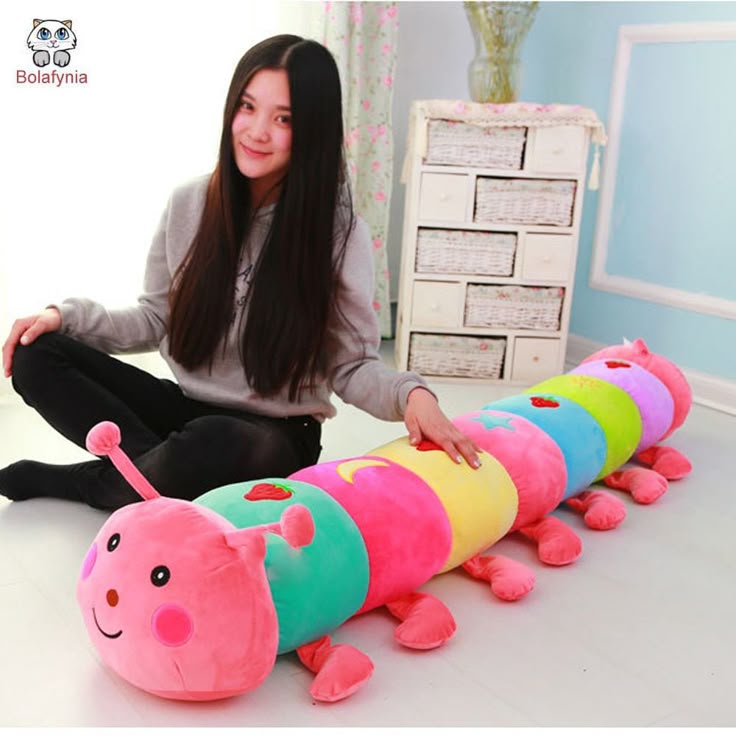 Kids Girl Boy Colorful Toy Plush Caterpillar Baby Toys Gift Pillow Home Decor Kids Girl Boy Colorful Toy Plush Caterpillar Baby Toys Gift Pillow Home Decor