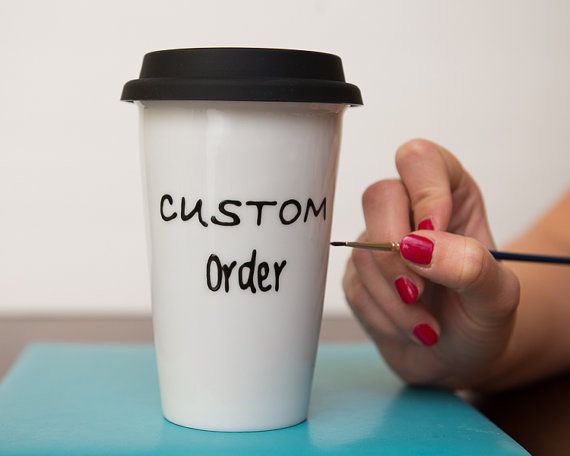 Best 25 Ceramic Travel Coffee Mugs Ideas On Pinterest Items Similar To Custom Travel Mug Personalized Ceramic Coffee Quote Go Tumbler With Lid Gift On Etsy
