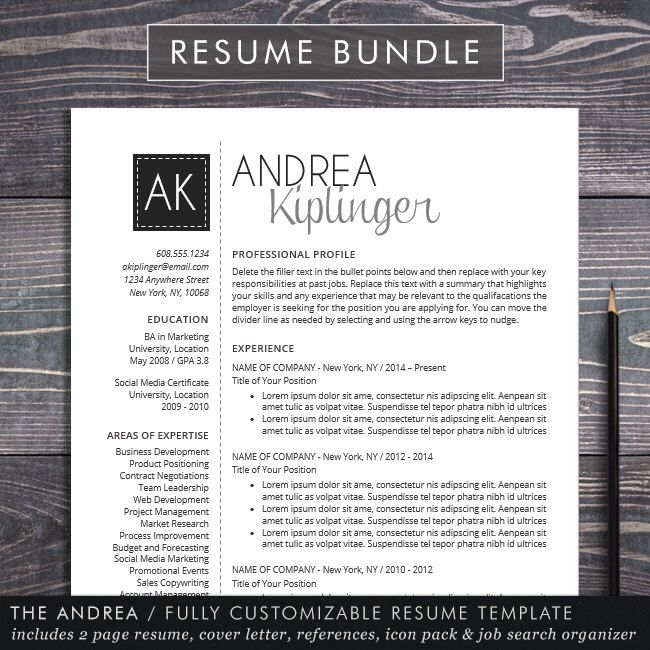 Plantilla de curriculum vitae - CV plantilla para Word, Mac o PC - word resume template mac Plantilla de curriculum vitae - CV plantilla para Word, Mac o PC - word resume template mac