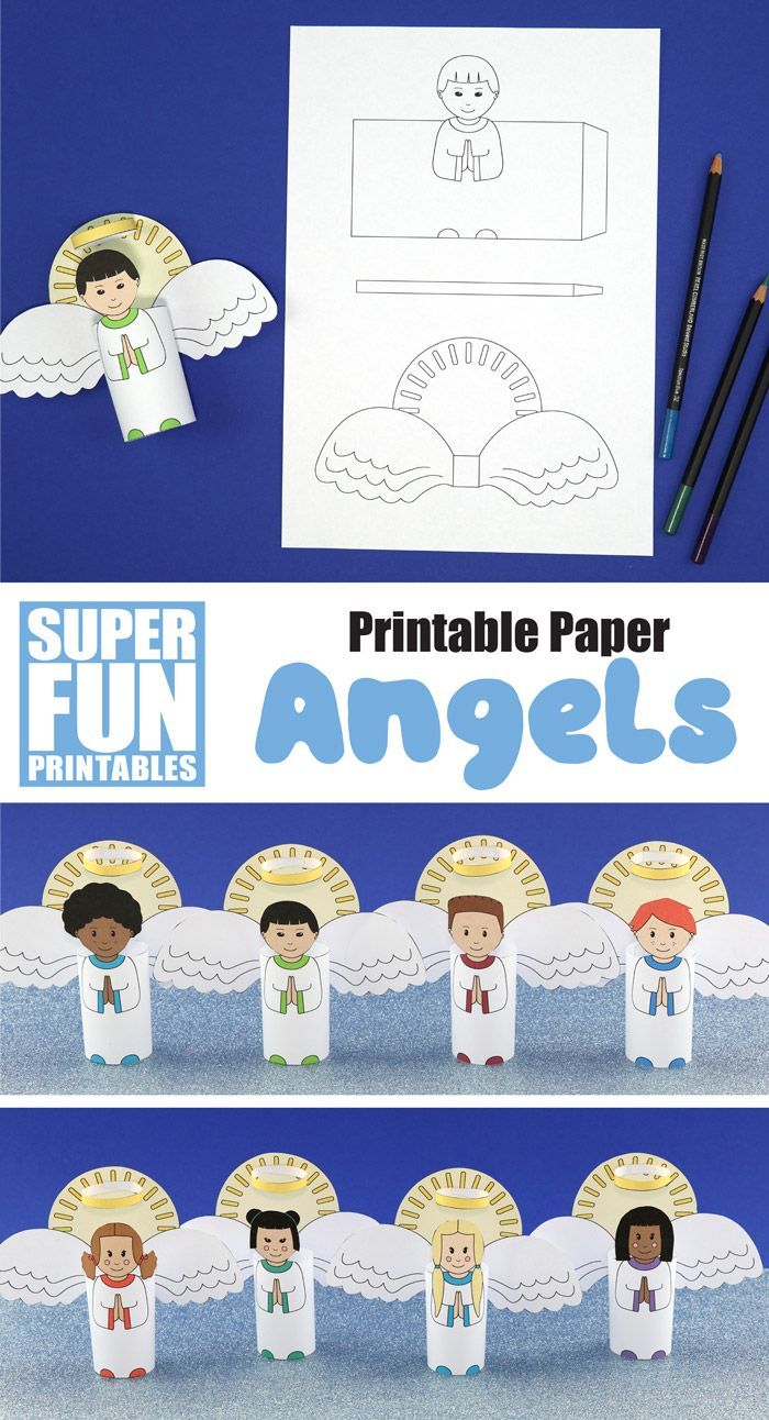 Printable angel craft - The Craft Train | Engel