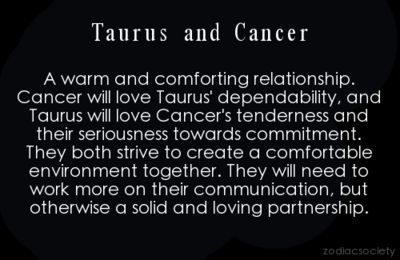 Revealed Taurus Man and Cancer Woman Relationship Compatibility