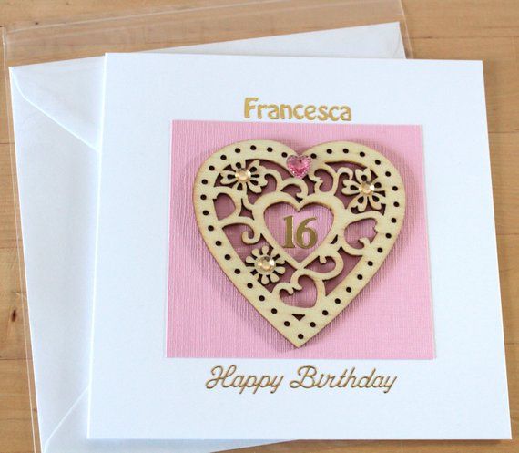 Luxury unique daughter birthday card Special Daughter Birthday Card gift Daughter Birthday Card Wooden Heart Daughter Birthday Card gift
