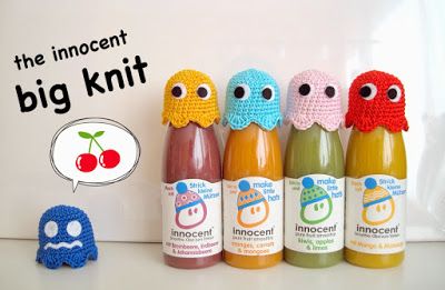 Free pattern the innocent big knit Pacman ghost hats