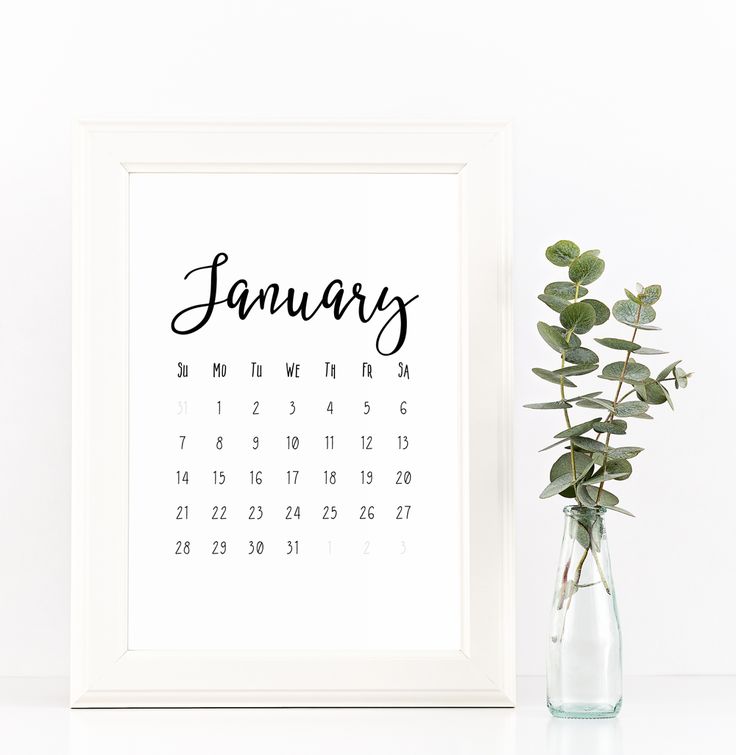 downloadable january 2018 calendar