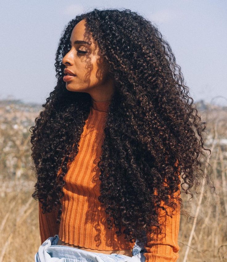 Long hair black shared curly