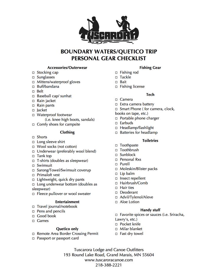 Boundary Waters Food Packing List Boundary Waters Food Packing List