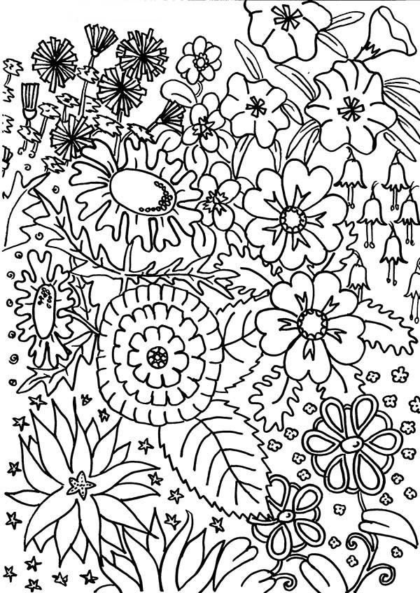 Flower Garden Coloring Pages Pdf Ideas To Print - Coloringfoldercom Garden Coloring Pages Flower Coloring Pages Sun Coloring Pages