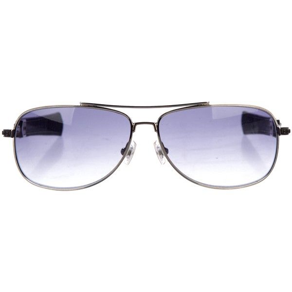 Pre-owned Chrome Hearts Classic Elite Aviator Sunglasses ($375) ❤ liked on Pol...