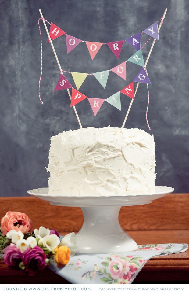 diy cake toppers hooray