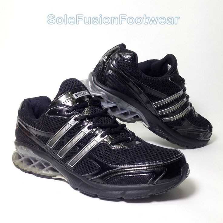 adidas Mens Boost Running Trainers Black sz 9.5 Bounce Sneakers US 10 EU 44 Rare