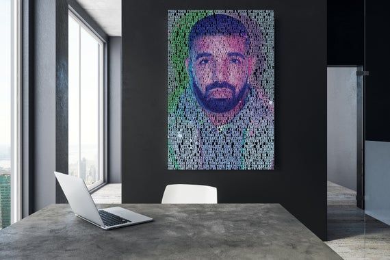 Drake Aubrey Drake Graham Fade Rapper Canvas Giclee Print Etsy Drake Rapper Illustration Art Canvas Giclee