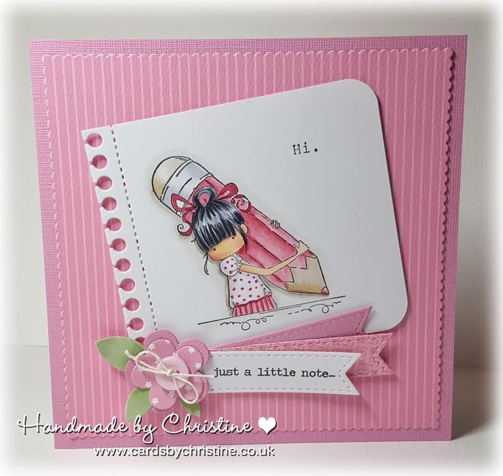 Stamping Ideas For Card Making Part - 26: Bellarific Friday With Stamping Bella Stamps- Penelope Has A Pencil Rubber Stamp. Card By