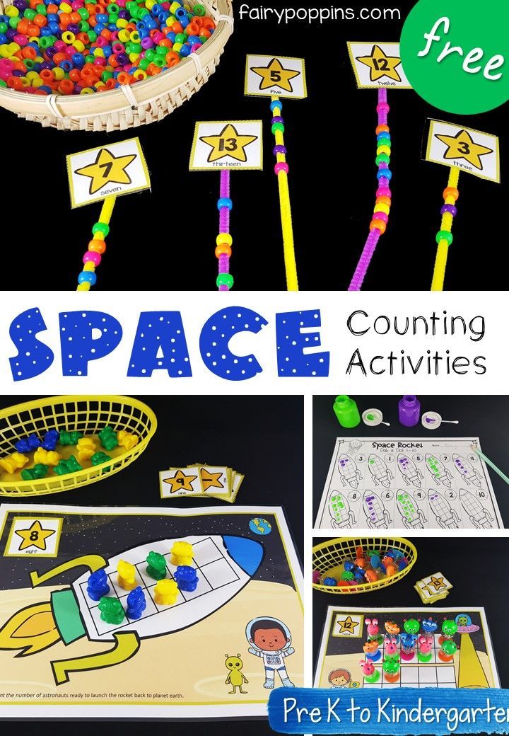 space counting activities 0 to 20 space activities for kids space