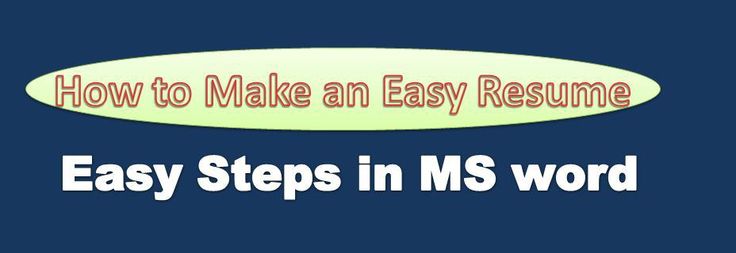 Easy way to make Resume - CV in Microsoft Word tips Pinterest - how to write a resume on microsoft word 2007 Easy way to make Resume - CV in Microsoft Word tips Pinterest - how to write a resume on microsoft word 2007