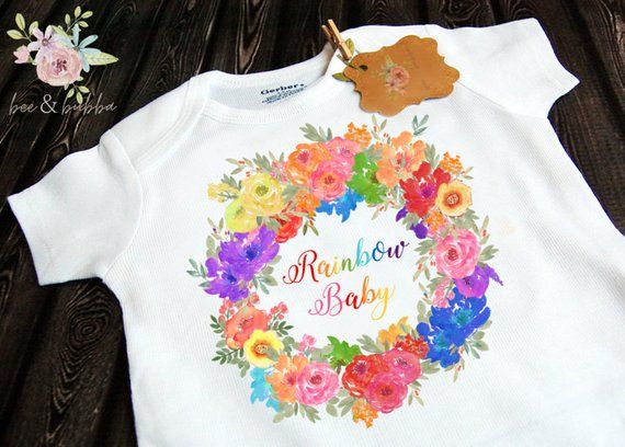 Rainbow Baby Onesie ® for Pregnancy Announcement or Reveal , Cute Baby Clothes ...