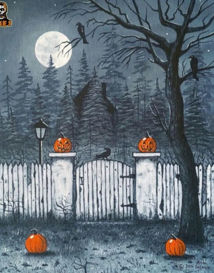 vintage halloween halloweenshit art by alan dellascio
