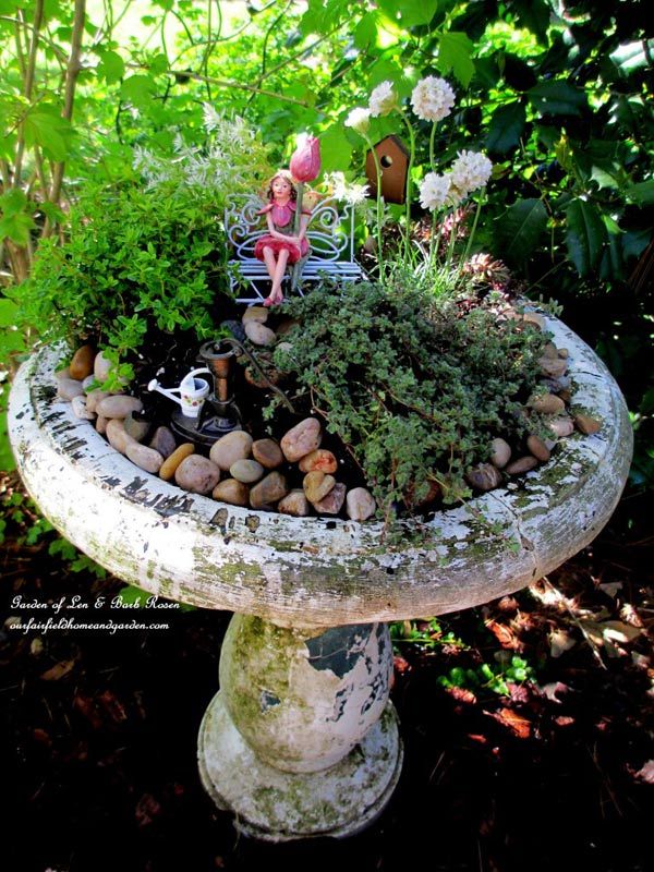 Create A Garden Art Birdbath Planter
