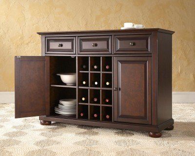 10 Best Wine Cabinets Images On Pinterest Bar Cabinet Crosley Furniture Alexandria Buffet Server Sideboard Cabinet With Wine Storage Vintage Mahogany