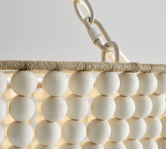 Bristol Wood Bead Chandelier Beaded Beads Bristol Wood Bead Chandelier, Pottery Barn Bristol Wood Bead Chandelier