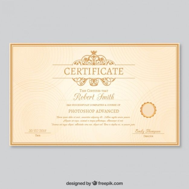 plantilla de certificado elegante vector gratis certificado