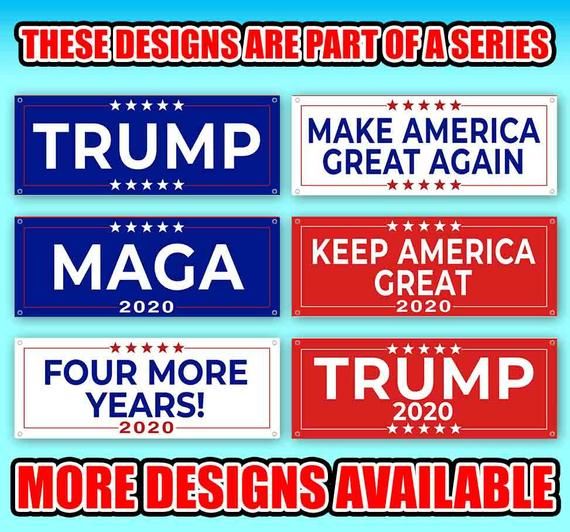 Heavy-Duty Vinyl Single-Sided with Metal Grommets Non-Fabric MAGA 13 oz Banner Heavy-Duty Vinyl Single-Sided with Metal Grommets Non-Fabric MAGA 13 oz Banner