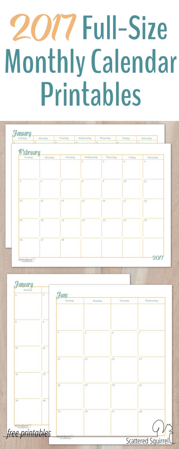 double month calendars
