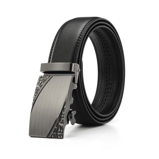 Fashion Men/'s Automatic Buckle Belt Genuine Leather Ratchet Waistband Mens Gift