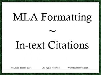 mla format basics
