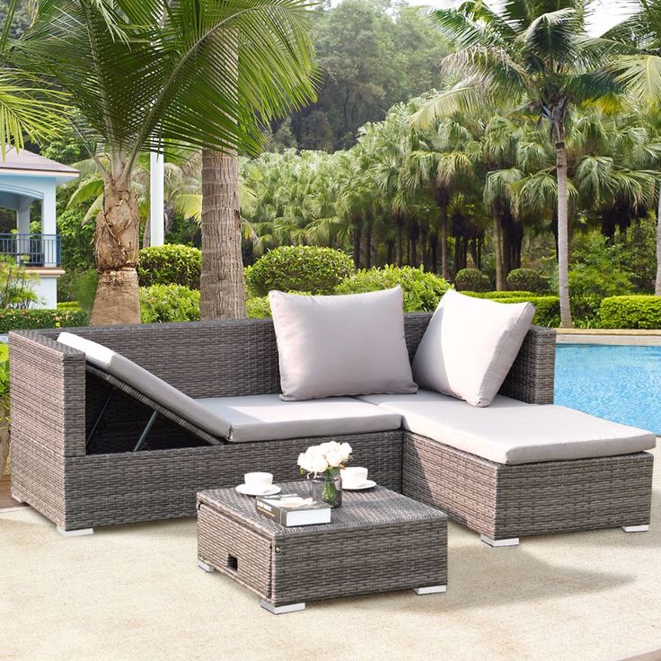Giantex 3pcs Rattan Wicker Sofa Furniture Set Steel Frame Adjustable Seat Patio Garden Outdoor Vallexmall Sets Rattan Wicker Sofa Furniture, Giantex Outdoor Furniture